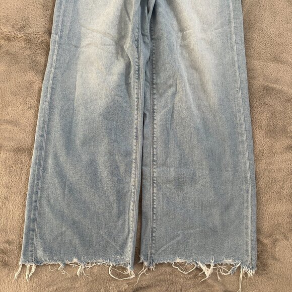 American Eagle Super High Rise Baggy Wide Leg Jeans Women's size 4 Light Wash - Picture 2 of 10